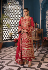Asim Jofa Designers Limited Edition Ajfid-10 Embroidered Stitched 3 Pcs