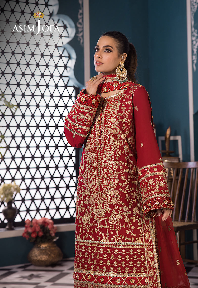 Asim Jofa Designers Limited Edition Ajfid-10 Embroidered Stitched 3 Pcs