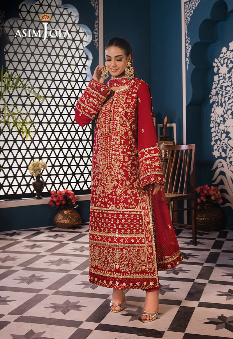 Asim Jofa Designers Limited Edition Ajfid-10 Embroidered Stitched 3 Pcs