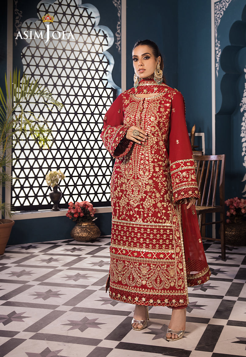 Asim Jofa Designers Limited Edition Ajfid-10 Embroidered Stitched 3 Pcs