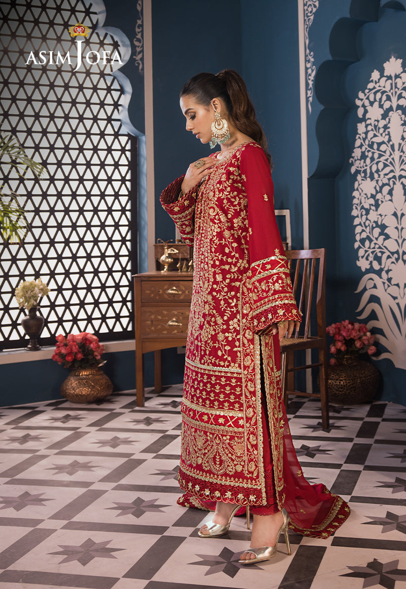 Asim Jofa Designers Limited Edition Ajfid-10 Embroidered Stitched 3 Pcs