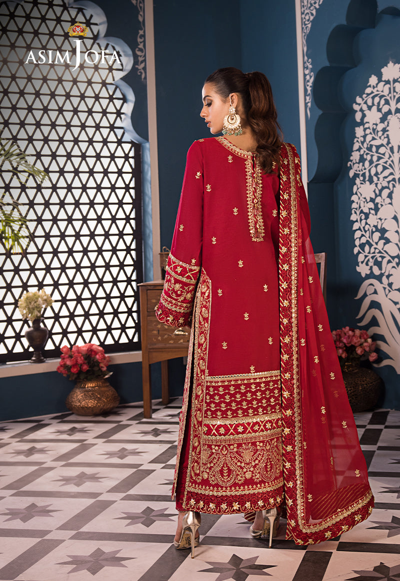 Asim Jofa Designers Limited Edition Ajfid-10 Embroidered Stitched 3 Pcs