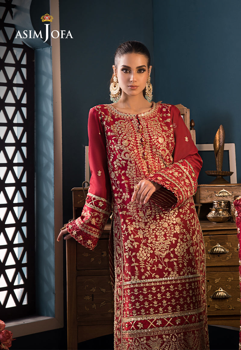Asim Jofa Designers Limited Edition Ajfid-10 Embroidered Stitched 3 Pcs
