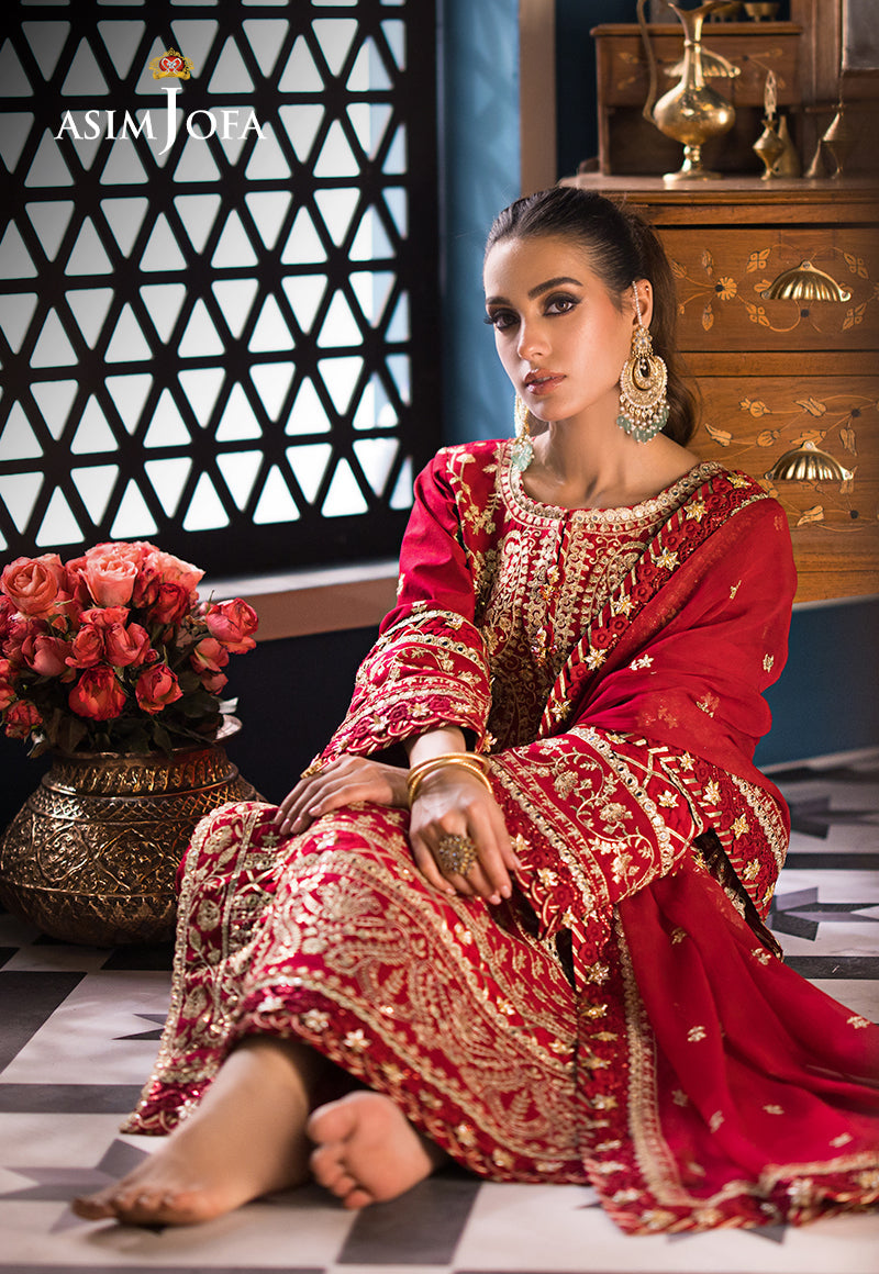 Asim Jofa Designers Limited Edition Ajfid-10 Embroidered Stitched 3 Pcs