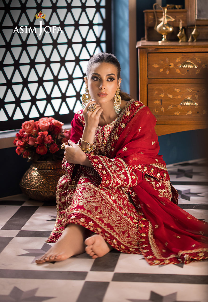 Asim Jofa Designers Limited Edition Ajfid-10 Embroidered Stitched 3 Pcs