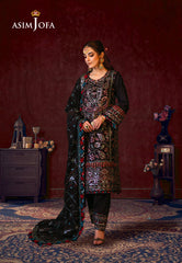Asim Jofa Limited Edition Luxury Lawn Ajfile -14 Cambric 3 Pcs