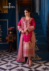 Asim Jofa Fasana-E-Ishq Eid Luxury Lawn Collection Pret Ajfip-18 Embroidered Lawn Stitched 3 Pcs