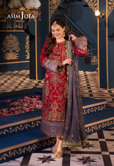 Asim Jofa Fasana-E-Ishq Eid Luxury Lawn Collection Pret Ajfip-27 Embroidered Lawn Stitched 3 Pcs