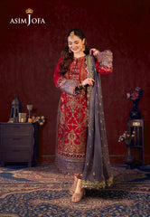 Asim Jofa Limited Edition Luxury Lawn Ajfile-27 Cambric 3 Pcs