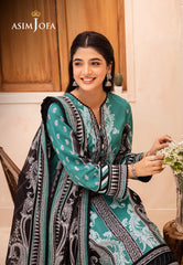 Asim Jofa Prints Collection Ajub-03 Printed Lawn 3 Pcs