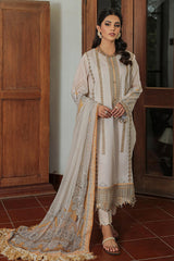 Farasha Unstitched 3 Piece Festive Lawn Vol-02 Suit-05-Warm Ivory
