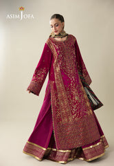 Makhmal By Asim Jofa Unstitched 3 Piece Emb Velvet Suit-AJULM-03