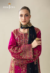 Makhmal By Asim Jofa Unstitched 3 Piece Emb Velvet Suit-AJULM-03
