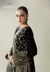 Makhmal By Asim Jofa Unstitched 3 Piece Emb Velvet Collection'2025-AJULM-01