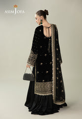 Makhmal By Asim Jofa Unstitched 3 Piece Emb Velvet Suit-AJULM-01