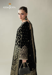 Makhmal By Asim Jofa Unstitched 3 Piece Emb Velvet Collection'2025-AJULM-01
