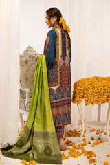 Zarki's by Riaz Arts Unstitched 3 Piece Printed Kundan Sateen Suit-KS-05