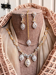Made For Her-Rosévia Zircon Necklace Set - KFS1054