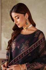 Zaneera by Zarif Unstitched 3 Piece Printed & Emb Formals Suit-Zrf-Zpe-05-Ashaal