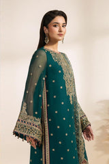 Meraki By Zarif Unstitched 3 Piece Luxury Formals Chiffon Edit Suit-ZR-MEK-05-SARAI