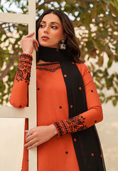 Tabeer By Zarif Unstitched 3 Piece The Silk Edit Collection'2026-ZE-TS-05 SANGRIA