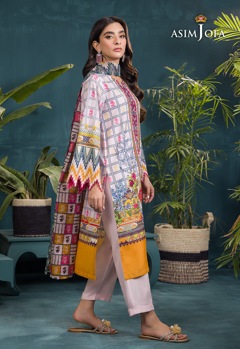 Asim Jofa Gul Rung Pret Collection Ajgr-10 Printed Swiss Lawn 3 Pcs