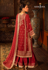 Asim Jofa Designers Limited Edition Ajmmd-10-Xs Embroidered Velvet 3 Pcs