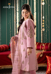 Asim Jofa Tara Sitara Ajtm-19 - 3 Pcs Embroidered Cotton Net 3 Pcs