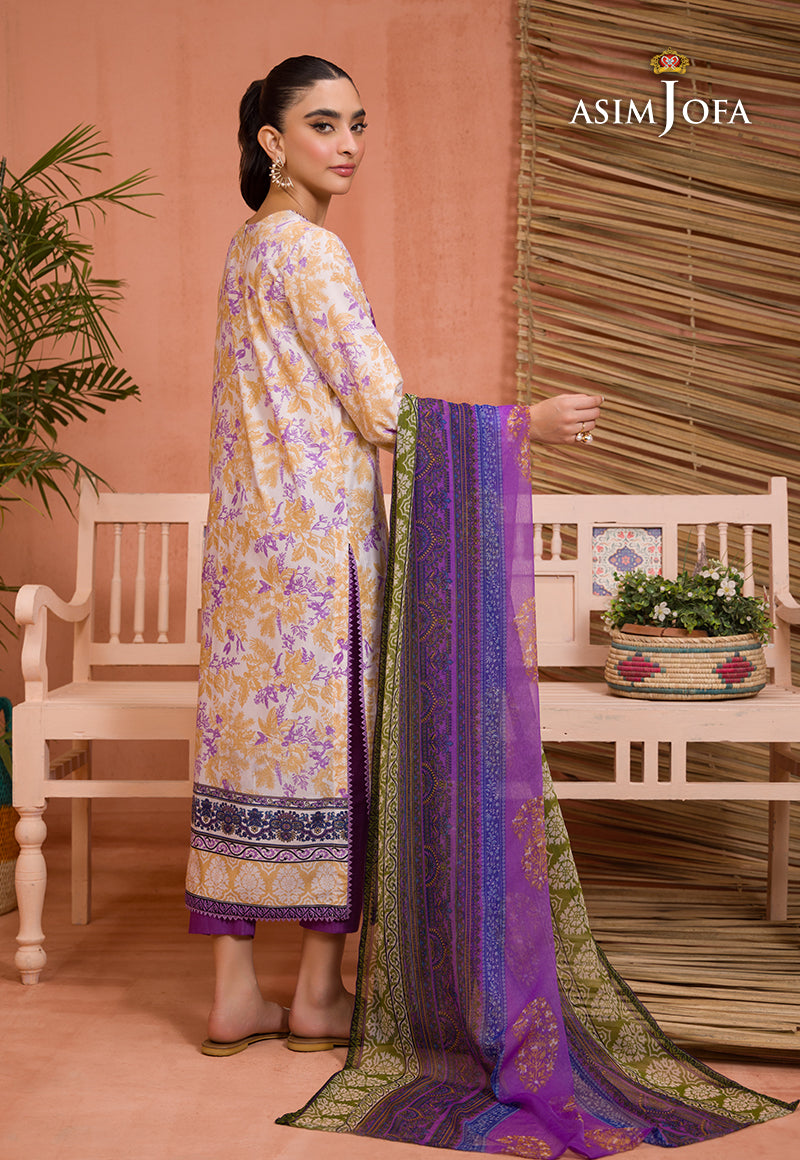 Asim Jofa Gul Rung Pret Collection Ajgr-09 Embroidered Cotton Silk 2 Pcs