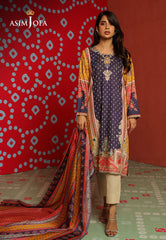 Asim Jofa Tara Sitara Ajtm-06 - 2 Pcs Printed Georgette Silk 2 Pcs