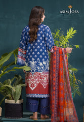 Asim Jofa Gul Rung Pret Collection Ajgr-15 Embroidered Swiss Lawn 3 Pcs