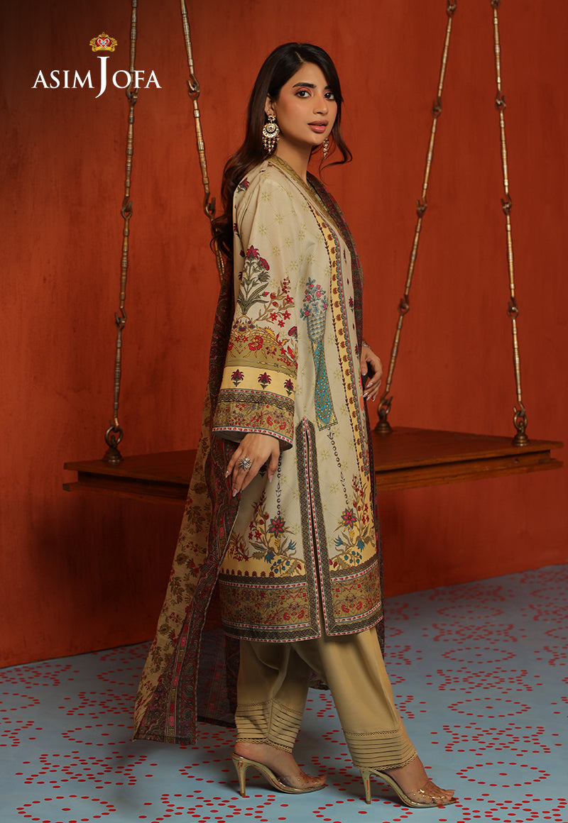 Asim Jofa Tara Sitara Ajtm-16 - 3 Pcs Embroidered Swiss Lawn 3 Pcs