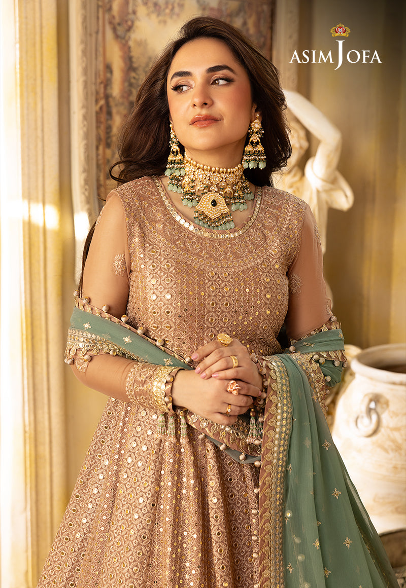 Asim Jofa Designers Limited Edition Ajnbd-03 Embroidered Chiffon 3 Pcs
