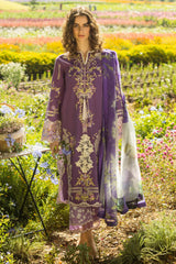 The Secret Garden Hemline By Mushq Unstitched 3 Piece Summer Suit-06-B-Celestial Bloom