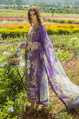 The Secret Garden Hemline By Mushq Unstitched 3 Piece Summer Suit-06-B-Celestial Bloom
