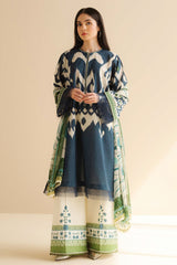 CoCo Prints By Zara Shah Jahan Unstitched 3 Piece Lawn Drop Two Suit-06-B-Sila