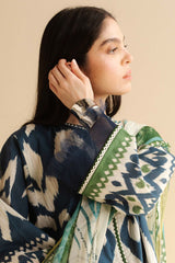 CoCo Prints By Zara Shah Jahan Unstitched 3 Piece Lawn Drop Two Suit-06-B-Sila