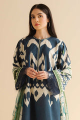 CoCo Prints By Zara Shah Jahan Unstitched 3 Piece Lawn Drop Two Suit-06-B-Sila