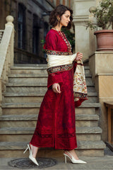 Broadway By Mushq Unstitched 3 Piece Winter Suit-MWI-06-Flying Kiss