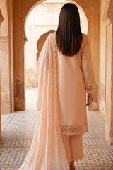 Ayla By Soghat Unsitched 3 Piece Chikankari Lawn Suit-06-Peach
