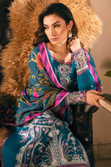 Symphony By Mushq Unstitched 3 Piece Emb Karandi Suit-06-Spiced Maple