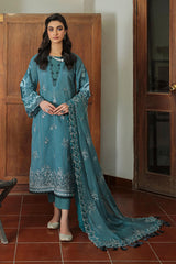 Farasha Unstitched 3 Piece Festive Lawn Vol-02 Suit-06-Sky Dew