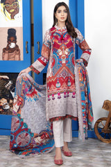 Mashaal by Riaz Arts Unstitched 3 Piece Digital Emb Khaddar Suit-MD-06