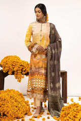 Zarki's by Riaz Arts Unstitched 3 Piece Printed Kundan Sateen Suit-KS-06