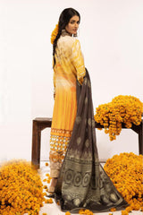 Zarki's by Riaz Arts Unstitched 3 Piece Printed Kundan Sateen Suit-KS-06