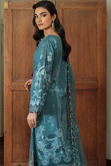 Farasha Unstitched 3 Piece Festive Lawn Vol-02 Suit-06-Sky Dew