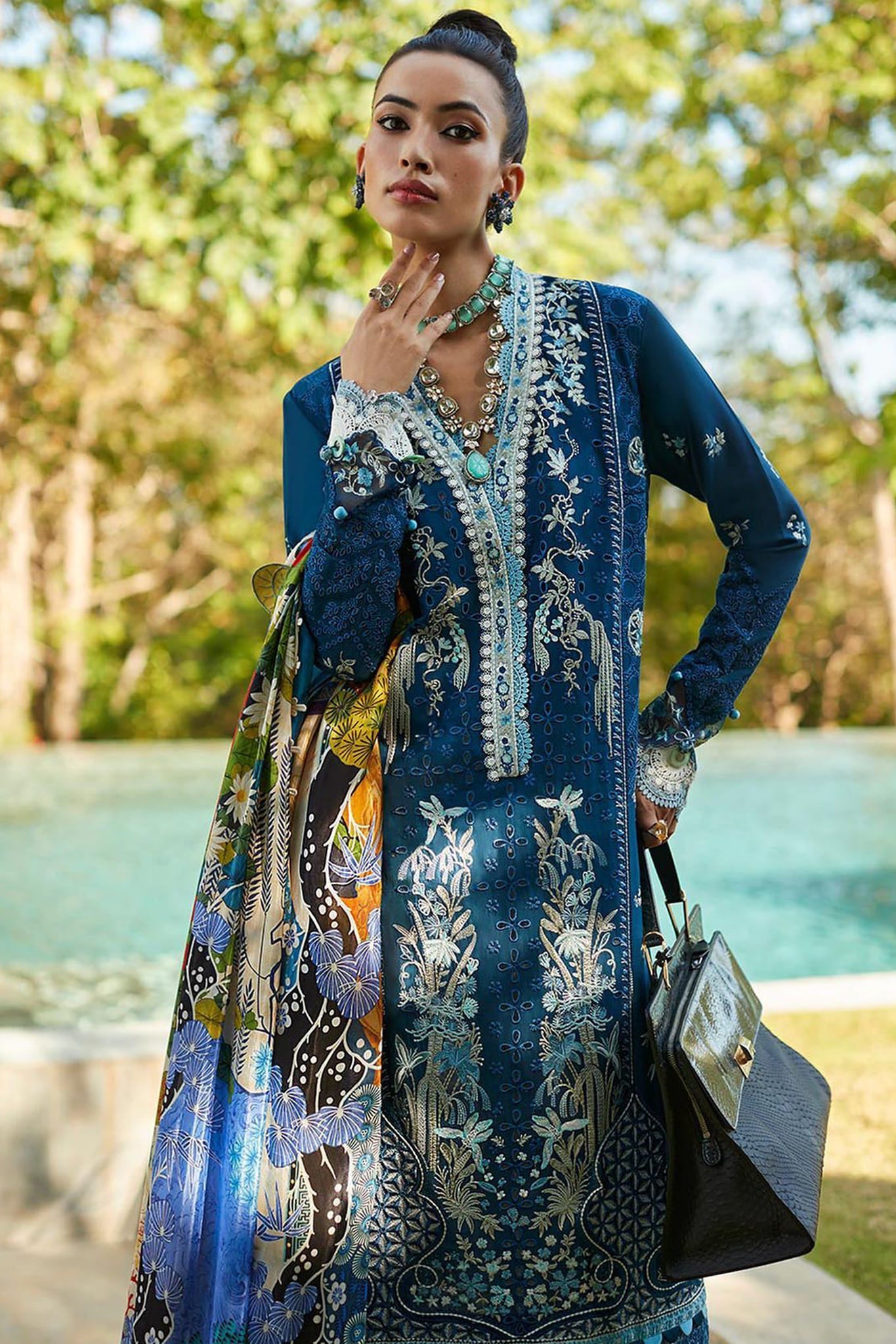 Elan Unstitched 3 Piece Luxury Lawn Collection'2023-EL23-06-B