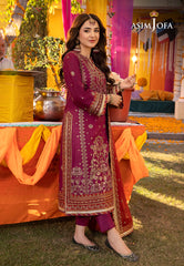 Asim Jofa Dastaan Ajda-27 Embroidered Lawn Silk 3 Pcs