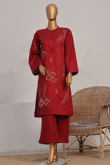 Sada Bahar Stitched 2 Piece Co Ords Emb Jacquard Vol-05 Suit-D-06-Maroon