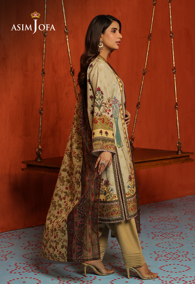 Asim Jofa Tara Sitara Ajtm-16 - 3 Pcs Embroidered Swiss Lawn 3 Pcs